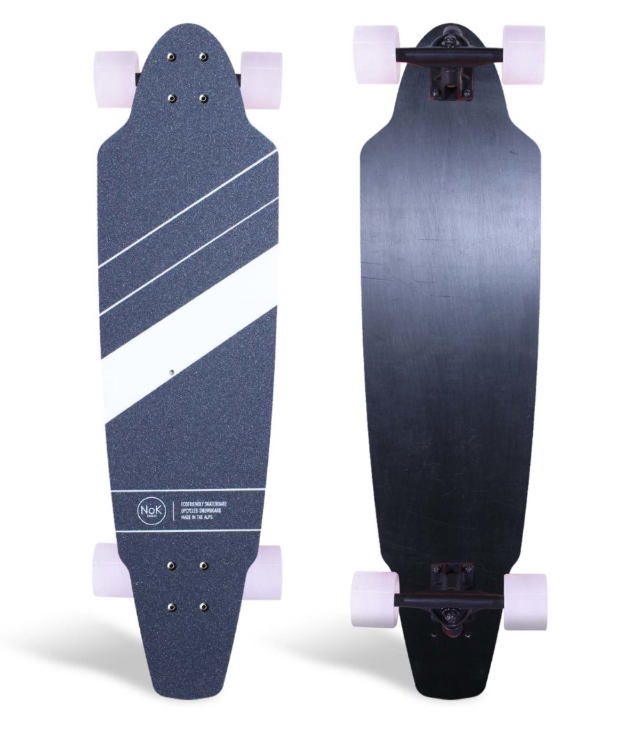 longboard recyclé nok boards made in france fabriqué dans un snowboard recyclé