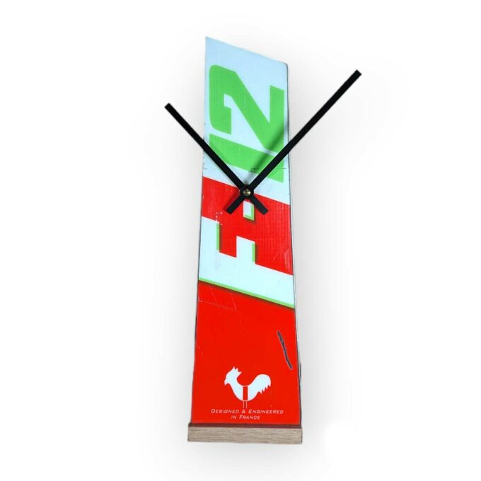 horloge murale ski recyclé